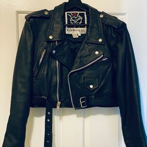 Vintage Contempo Casuals Leather Moto Jacket
